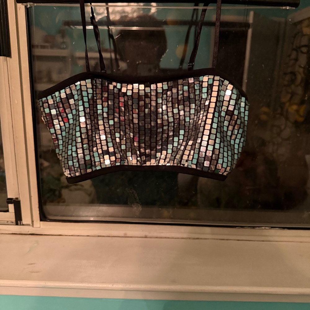 Bandeau sequin top size small